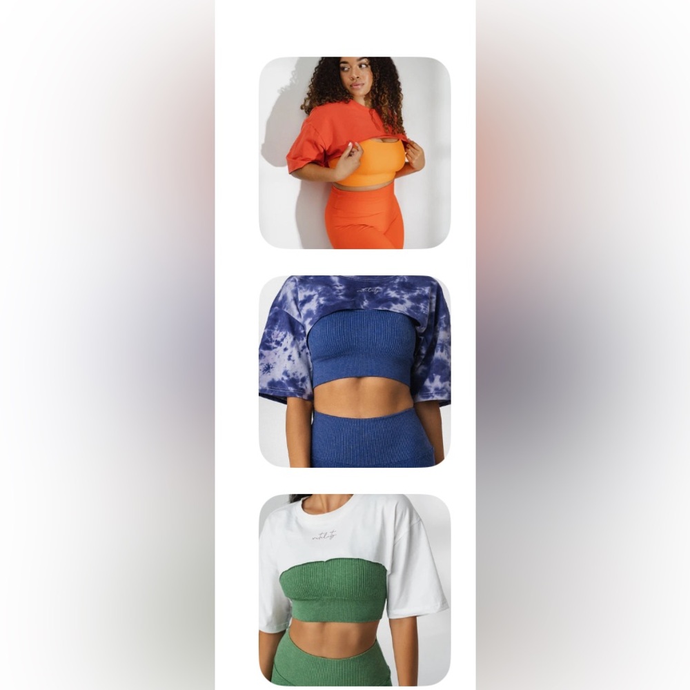 3 Crew Neck Crop T-Shirt